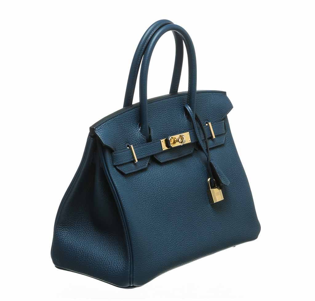 Hermès Birkin 30 Bleu Prusse Togo Bag