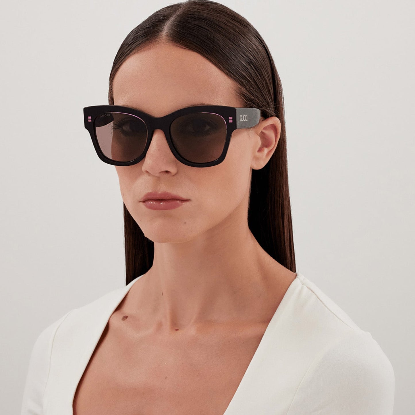 GUCCI LAQUERED NAME OF BRAND MEN SUNGLLASES