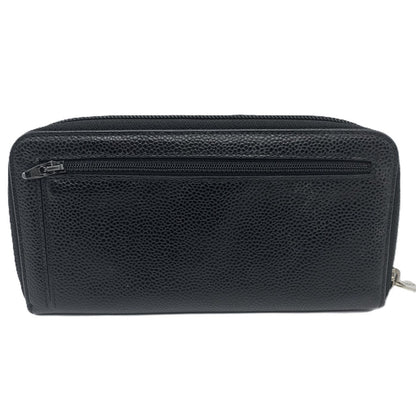 Chanel Caviar Skin Zip Wallet Black