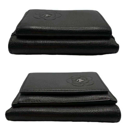 Chanel Camellia Lambskin Compact Wallet