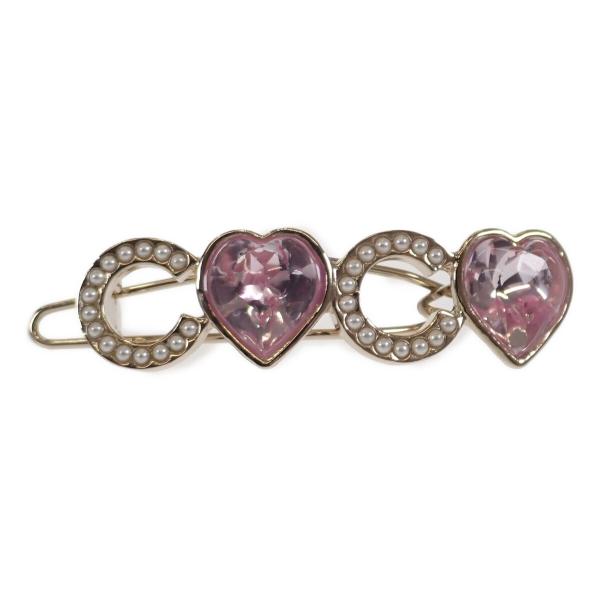 Chanel CC Rhinestones Hair Clip Metal Hair Accessory AB8201 B08566 NJ004 in Excellent condition