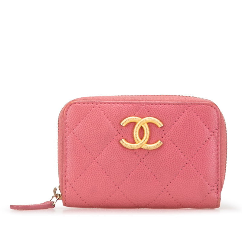 Chanel Coco Mark Matelassé Caviar Card Coin Case