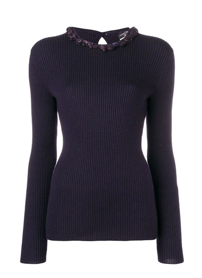 Plum Embellished Jumper