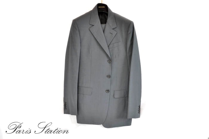 Louis Vuitton Grey Striped Men's Suit Size 56