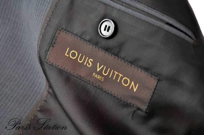 Louis Vuitton Grey Striped Men's Suit Size 56