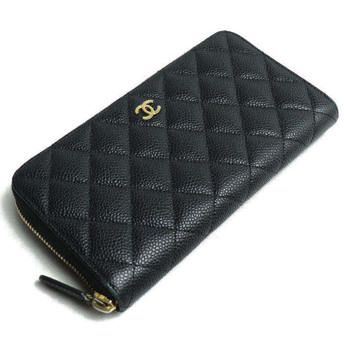 Chanel Classic Long Zip Wallet Black A50097