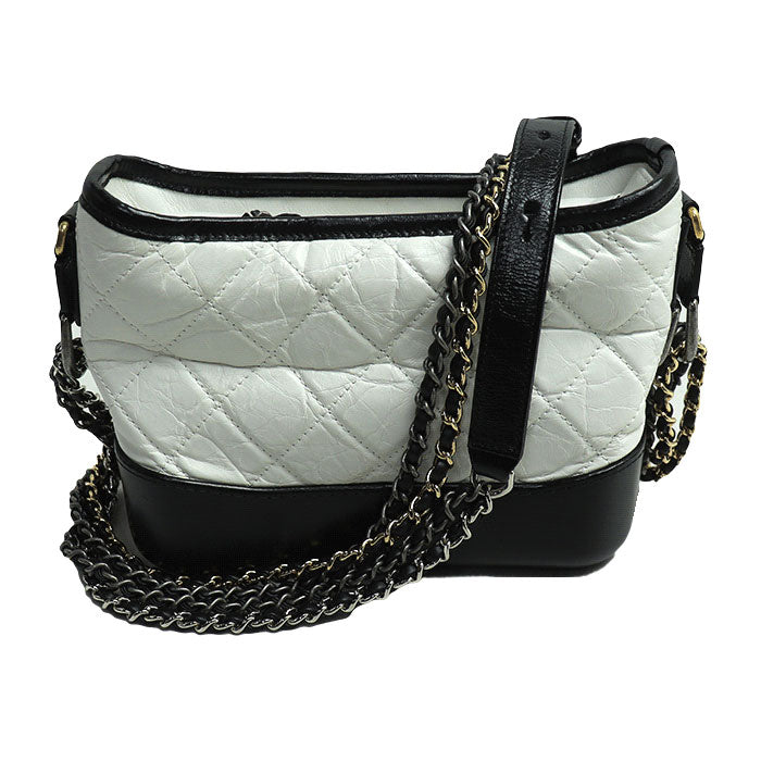 Chanel Gabrielle Small Hobo Bag Black White