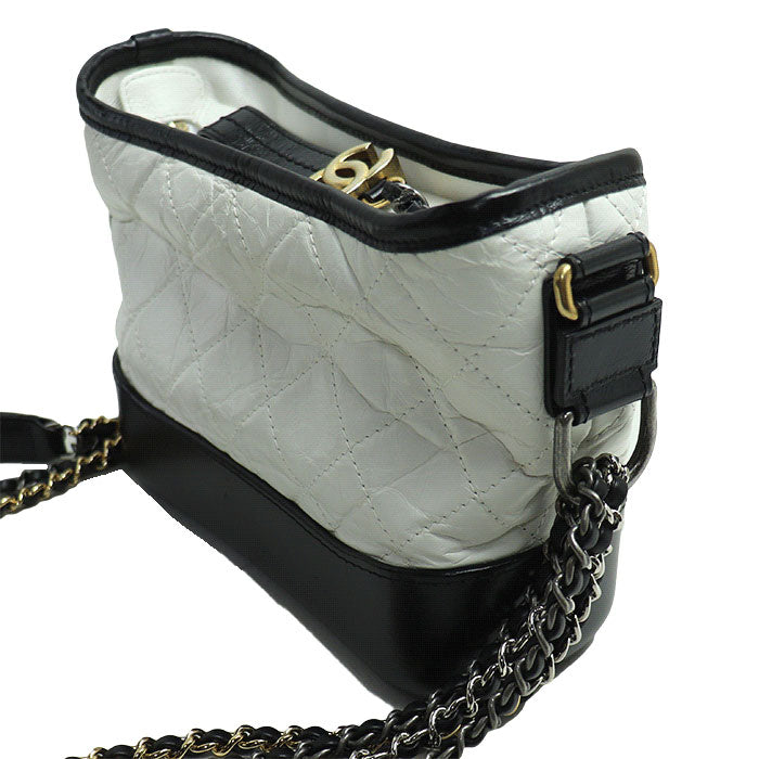 Chanel Gabrielle Small Hobo Bag Black White