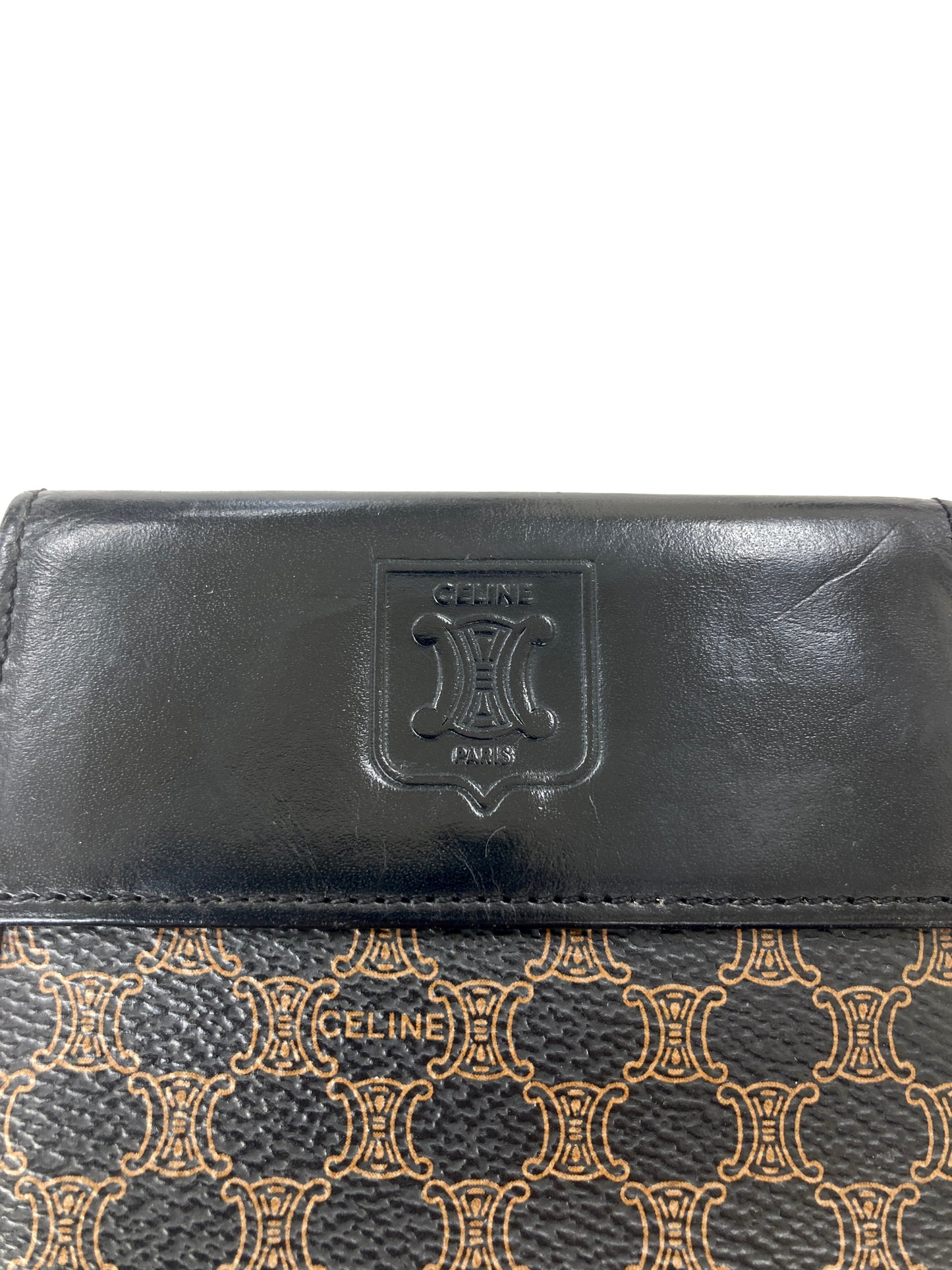 CELINE  Folded Wallet Black Vintage 4vg8wr