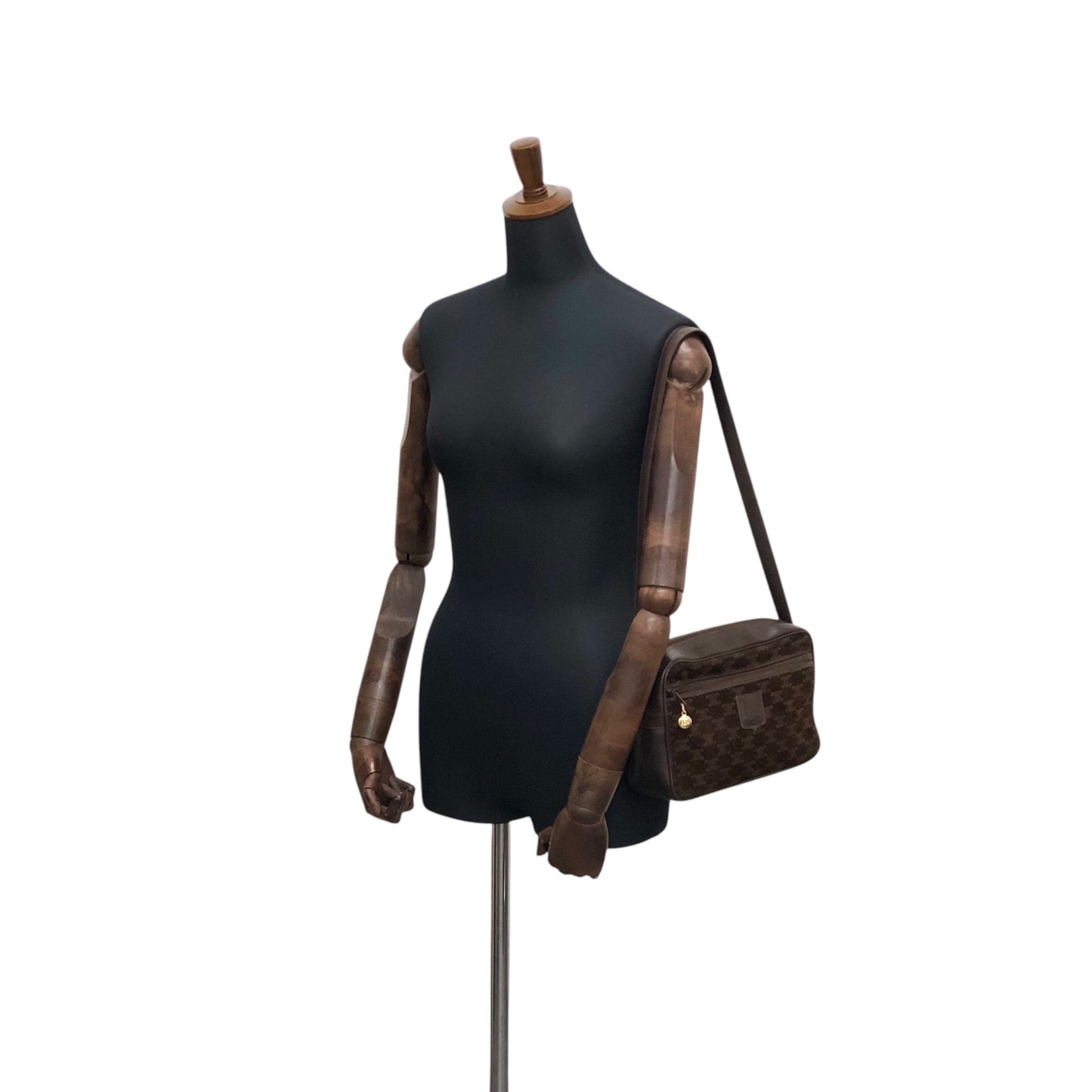 CELINE  Shoulder bag Brown Vintage sckbvj