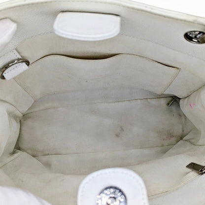 Chanel Vintage White Caviar Petite Shopping Tote PST