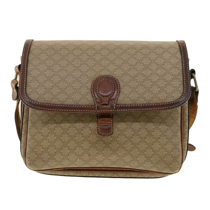 Celine Macadam Canvas Shoulder Bag Beige  ki2254
