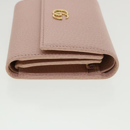 GUCCI GG Marmont Wallet Leather Pink 546584 Auth ki2633