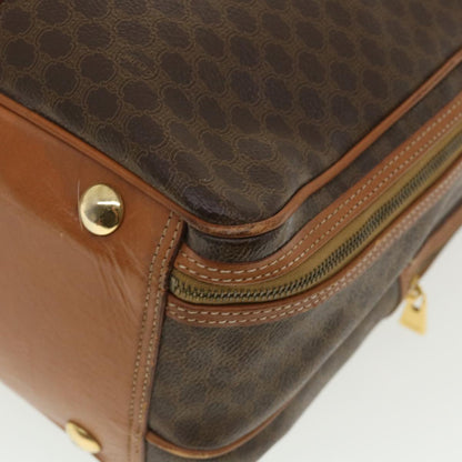 Celine Macadam Canvas Boston Bag PVC Leather 2way Brown  ki2707