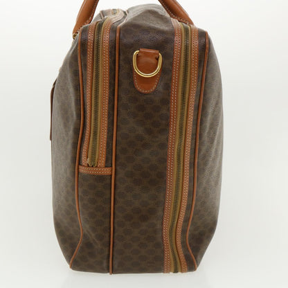 Celine Macadam Canvas Boston Bag PVC Leather 2way Brown  ki2707