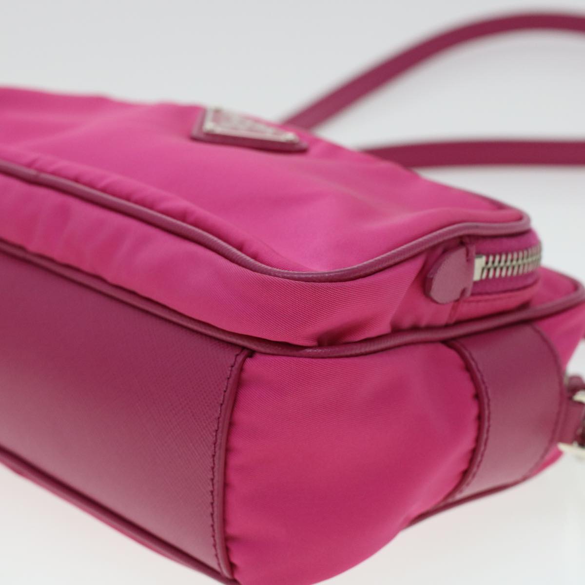 PRADA Shoulder Bag Nylon Pink Auth ki3009