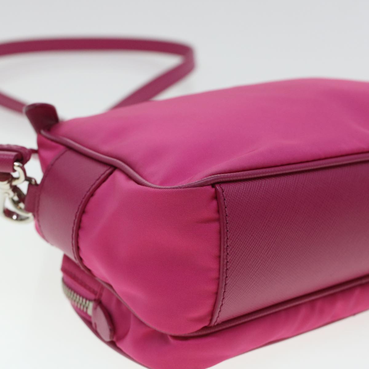 PRADA Shoulder Bag Nylon Pink Auth ki3009