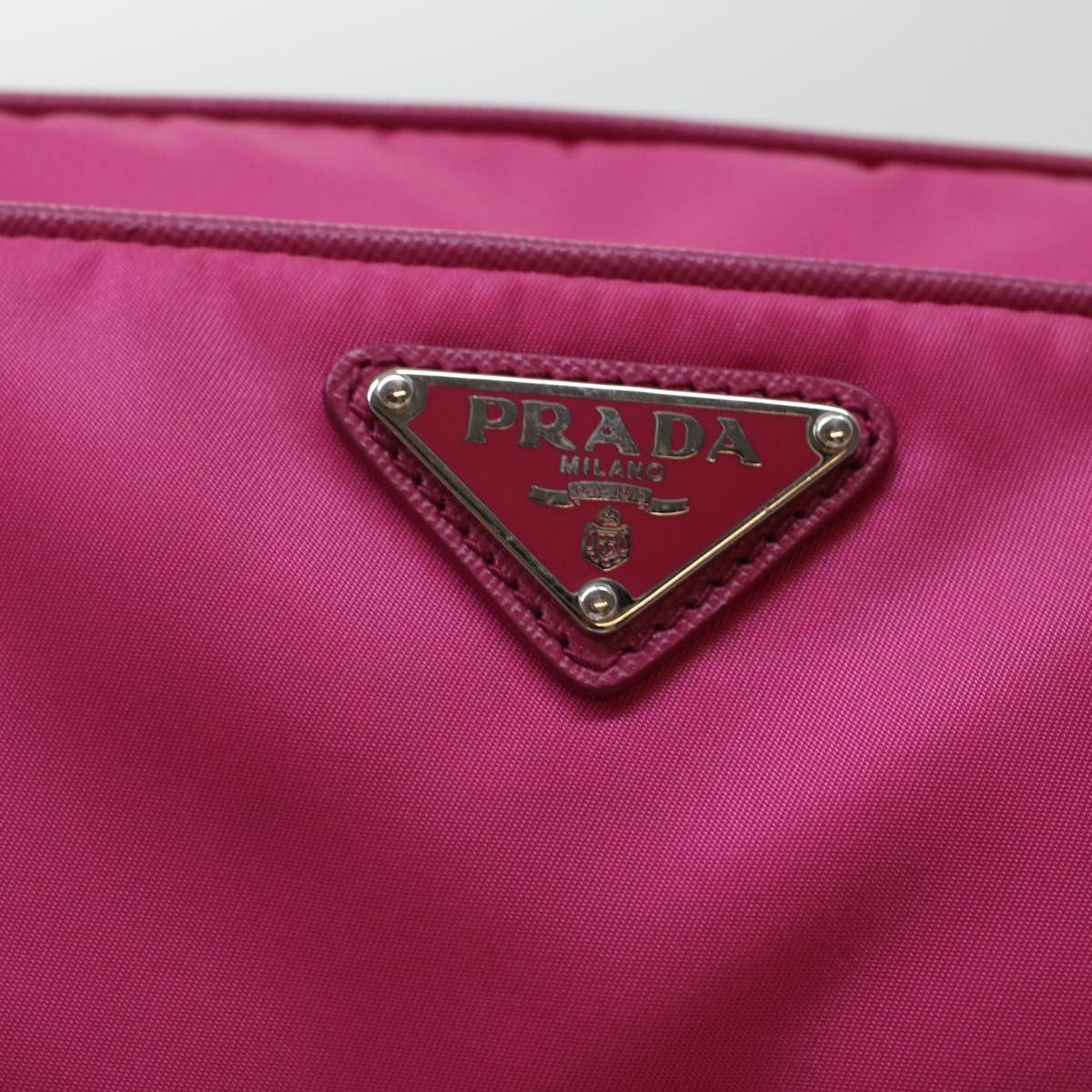 PRADA Shoulder Bag Nylon Pink Auth ki3009