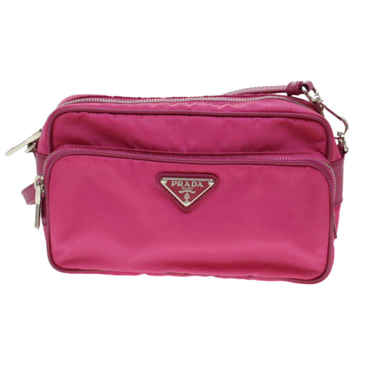 PRADA Shoulder Bag Nylon Pink Auth ki3009