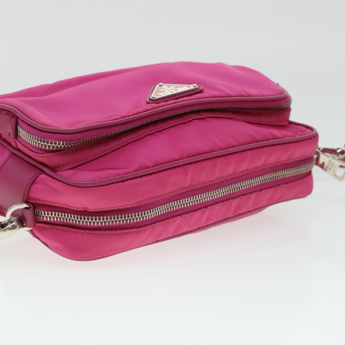 PRADA Shoulder Bag Nylon Pink Auth ki3009