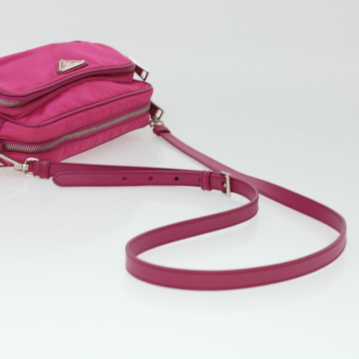 PRADA Shoulder Bag Nylon Pink Auth ki3009