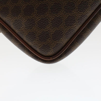 Celine Macadam Canvas Clutch Bag PVC Leather Brown  ki3150