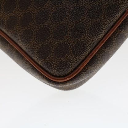 Celine Macadam Canvas Clutch Bag PVC Leather Brown  ki3150