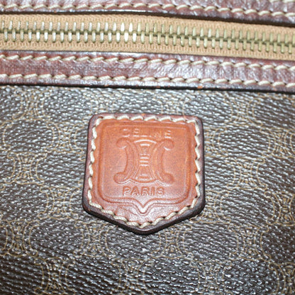 Celine Macadam Canvas Clutch Bag PVC Leather Brown  ki3150