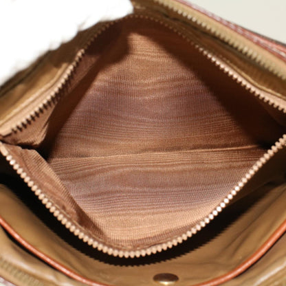 Celine Macadam Canvas Clutch Bag PVC Leather Brown  ki3150