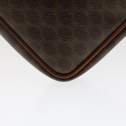 Celine Macadam Canvas Clutch Bag PVC Leather Brown  ki3150