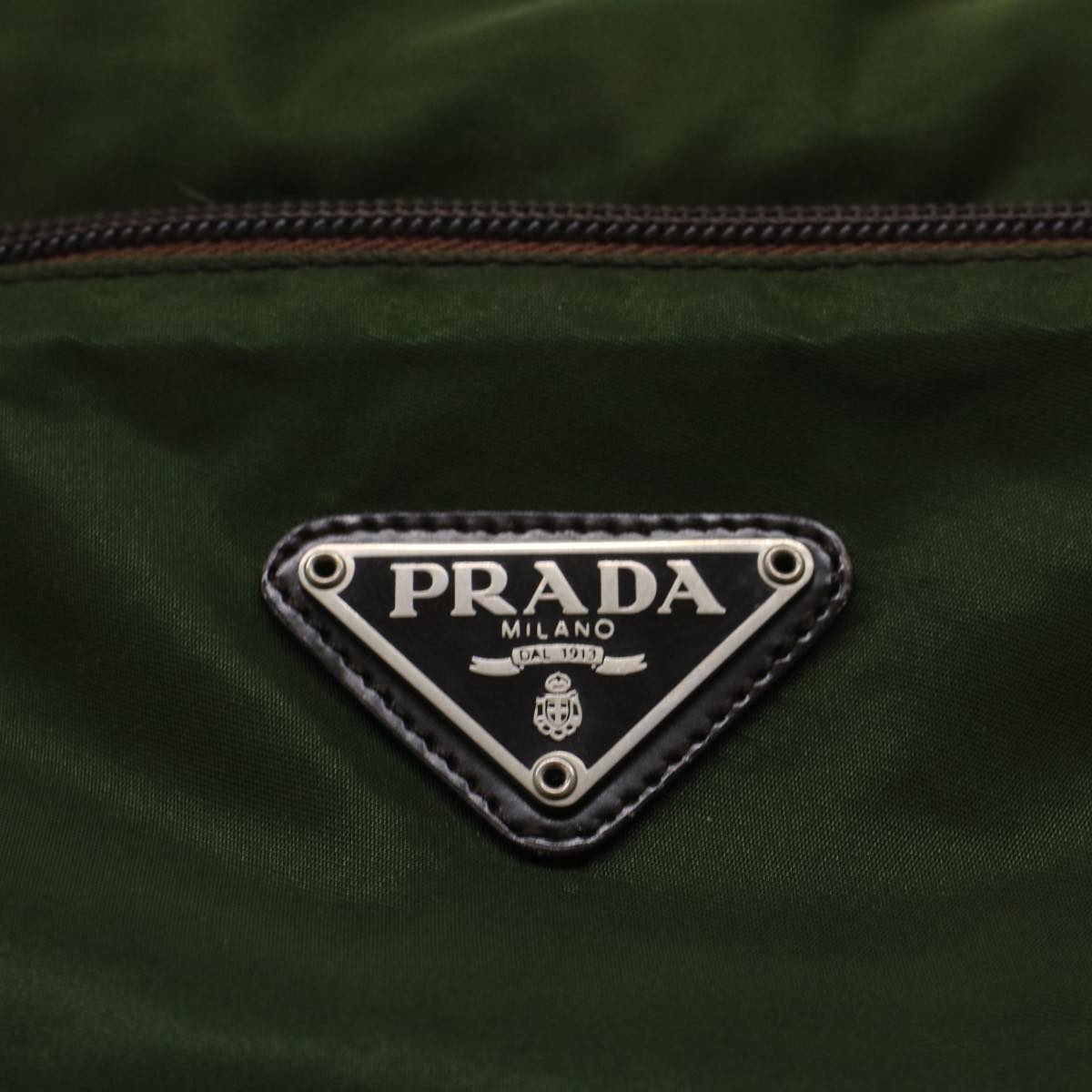 Prada Tote Bag Nylon Khaki  ki3209