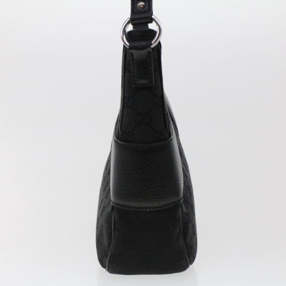 GUCCI GG Canvas Shoulder Bag Black 118012  ki3238