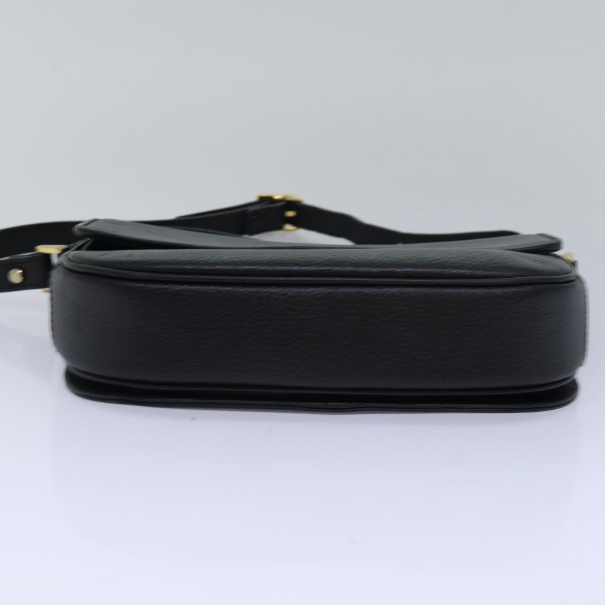 BURBERRYSs Shoulder Bag Leather Black Auth ki4643