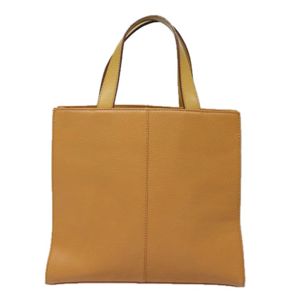 BURBERRYSs Nova Check Hand Bag Leather Beige Auth ki4691