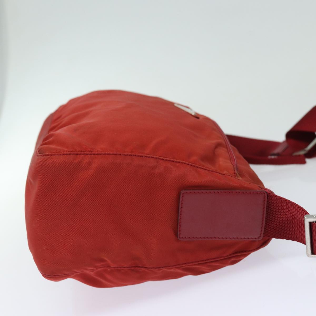 PRADA Shoulder Bag Nylon Red Auth ki4713