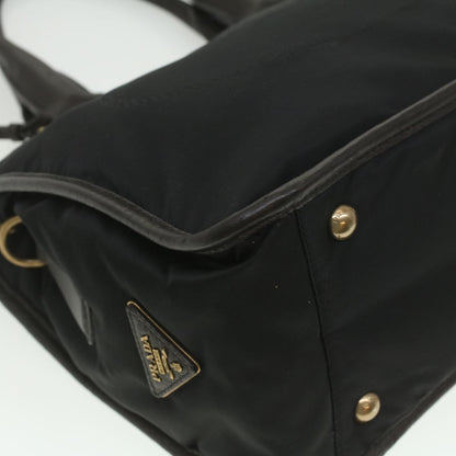 Prada Hand Bag Nylon 2way Black  kk163