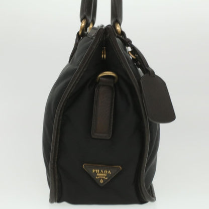 Prada Hand Bag Nylon 2way Black  kk163