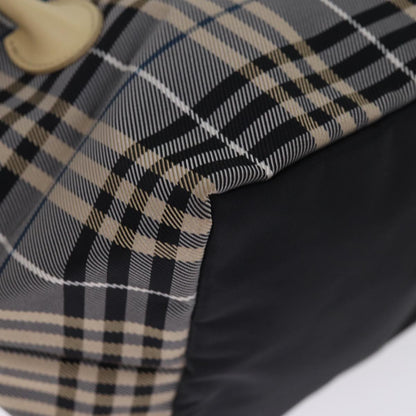 Burberry Nova Check Blue Label Hand Bag Nylon Blue Auth kk236