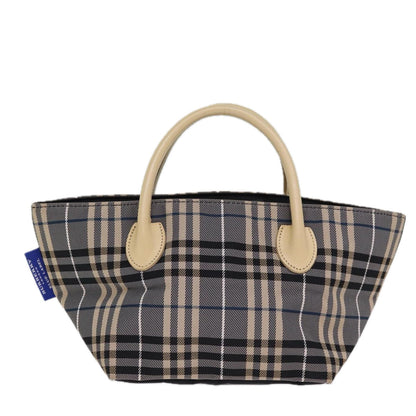 Burberry Nova Check Blue Label Hand Bag Nylon Blue Auth kk236