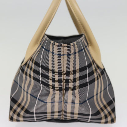 Burberry Nova Check Blue Label Hand Bag Nylon Blue Auth kk236