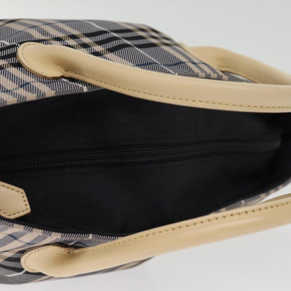 Burberry Nova Check Blue Label Hand Bag Nylon Blue Auth kk236