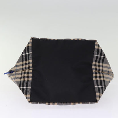 Burberry Nova Check Blue Label Hand Bag Nylon Blue Auth kk236