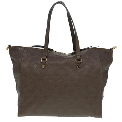 LOUIS VUITTON Monogram Empreinte Lumineuse PM Bag Brown Tail M94170 Auth kk299