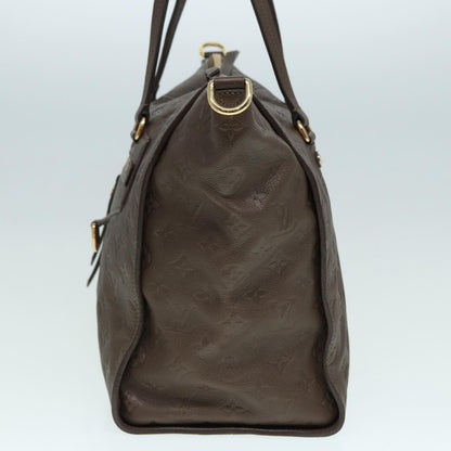 LOUIS VUITTON Monogram Empreinte Lumineuse PM Bag Brown Tail M94170 Auth kk299
