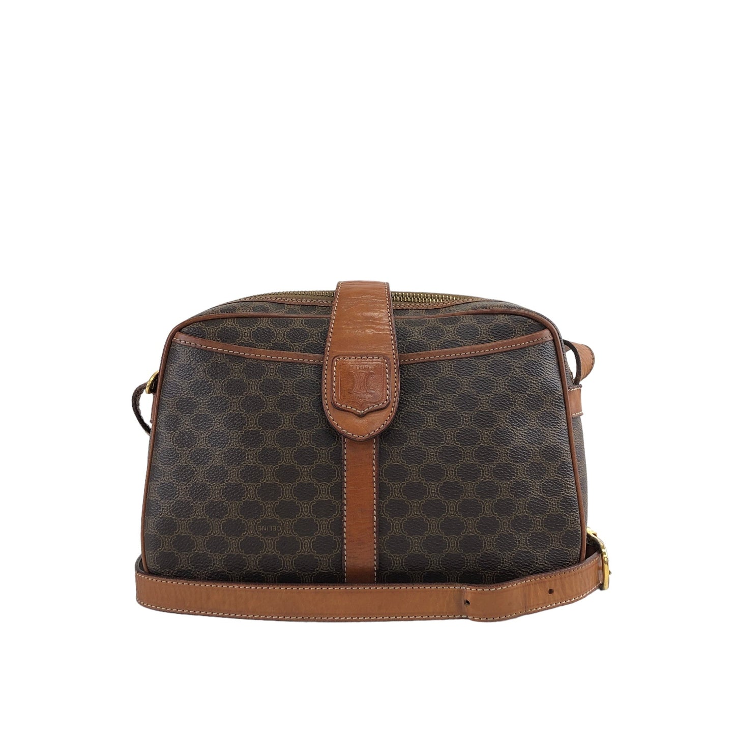 CELINE  Shoulder bag Brown Vintage ynpxcn