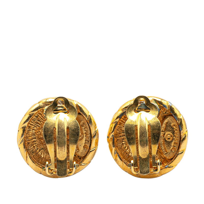 Chanel Gold-Plated Coco Mark Vintage Earrings