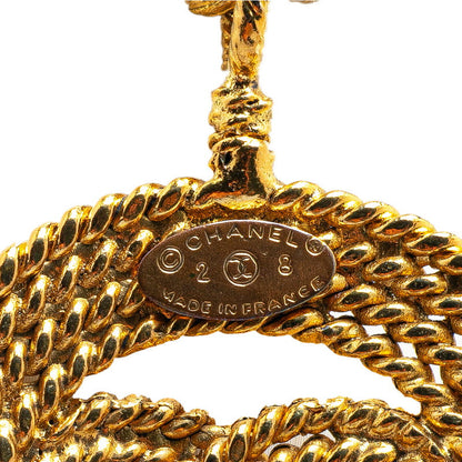 Chanel Coco Mark Round Circle Necklace
