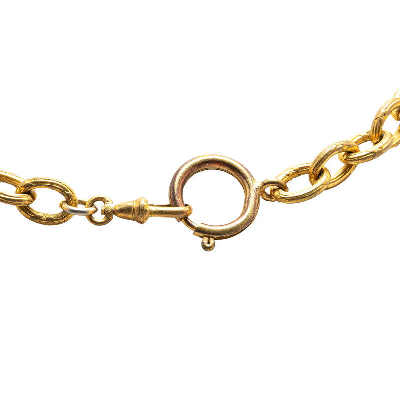 Chanel Coco Mark Round Circle Necklace