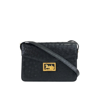 CELINE Horse Carriage Shoulder bag Black Vintage d66xv8