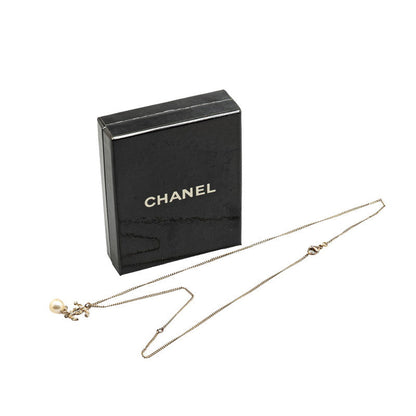 Chanel Coco Mark Pearl Rhinestone Necklace